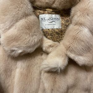 St John, faux fur coat